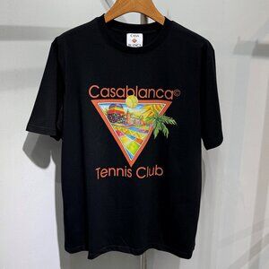 Casablanca Afro Cubism Tennis Club Black T-Shirt